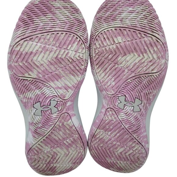 Under Armour UA Jet 21 GS Halo Gray Pacific Purple Camo Sneakers Shoes 7Y = 8.5W - Picture 7 of 16